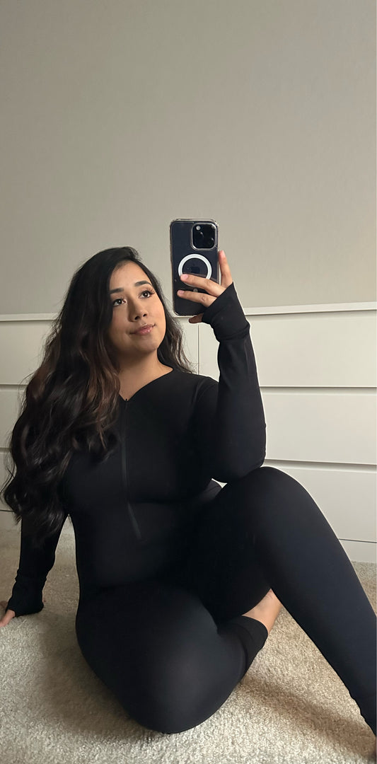 Stacie Black Long sleeve Jumpsuit