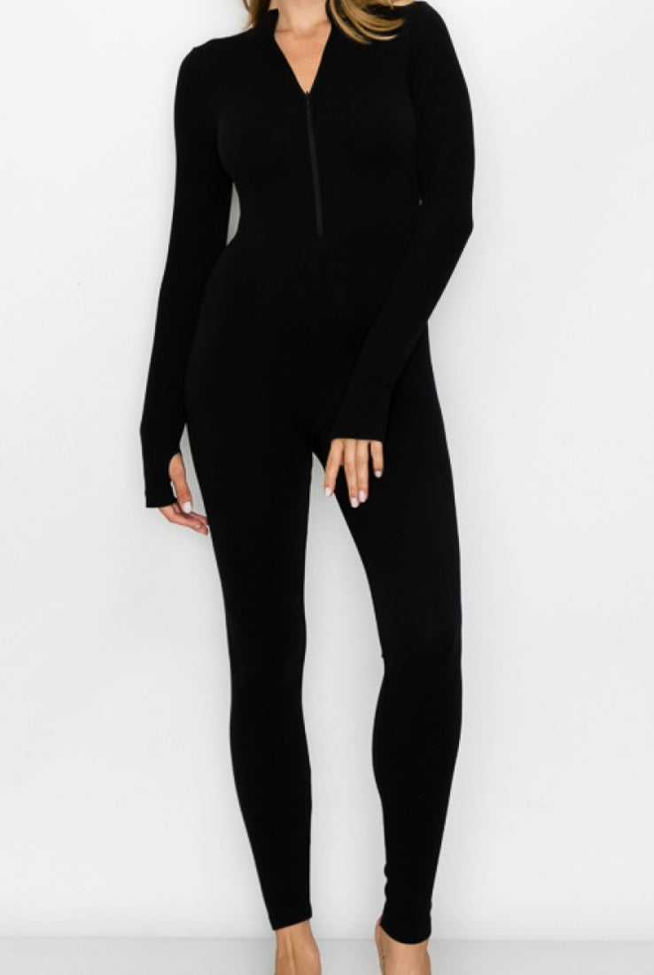 Stacie Black Long sleeve Jumpsuit