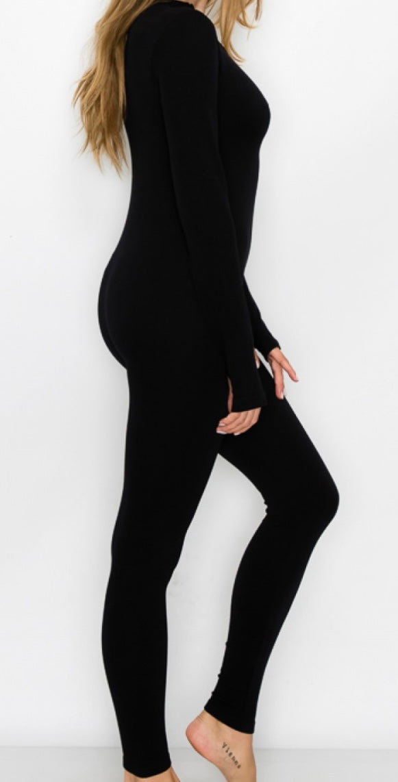 Stacie Black Long sleeve Jumpsuit