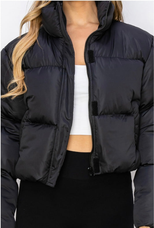 Lana puffer jacket (BLACK)