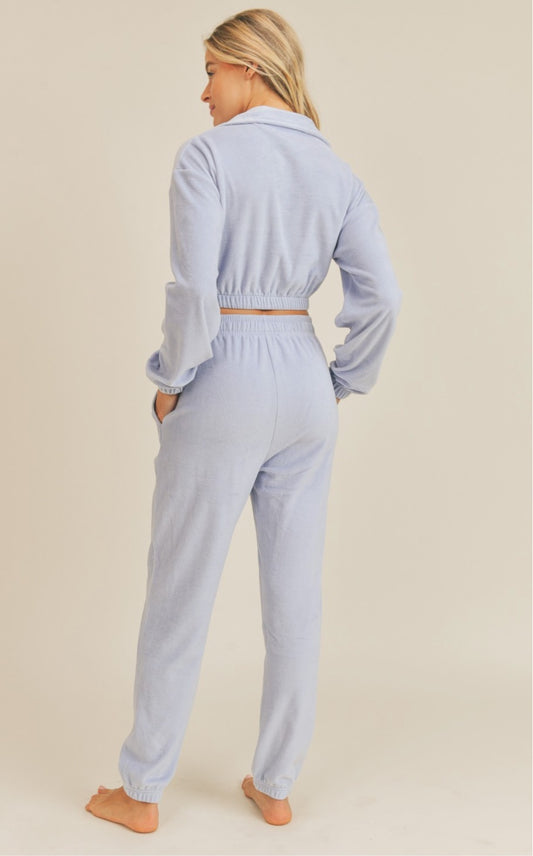 Nena Velour Sweats set (BLUE)