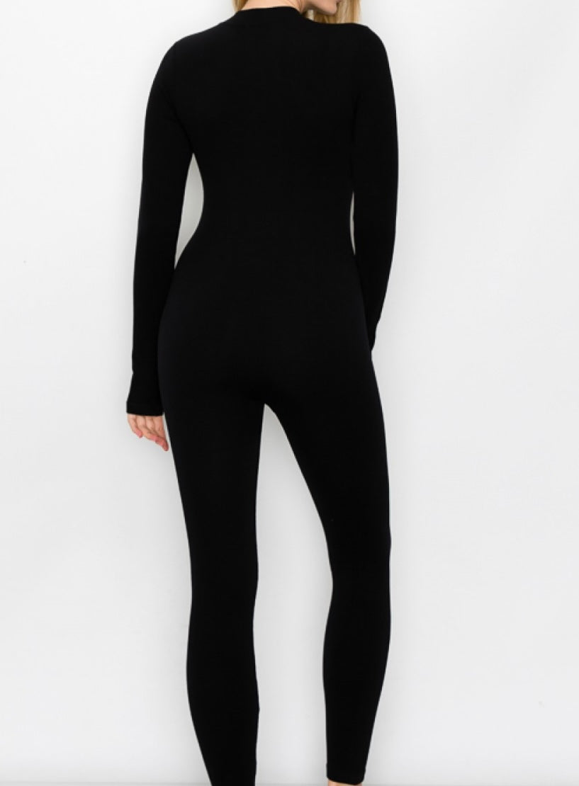 Stacie Black Long sleeve Jumpsuit